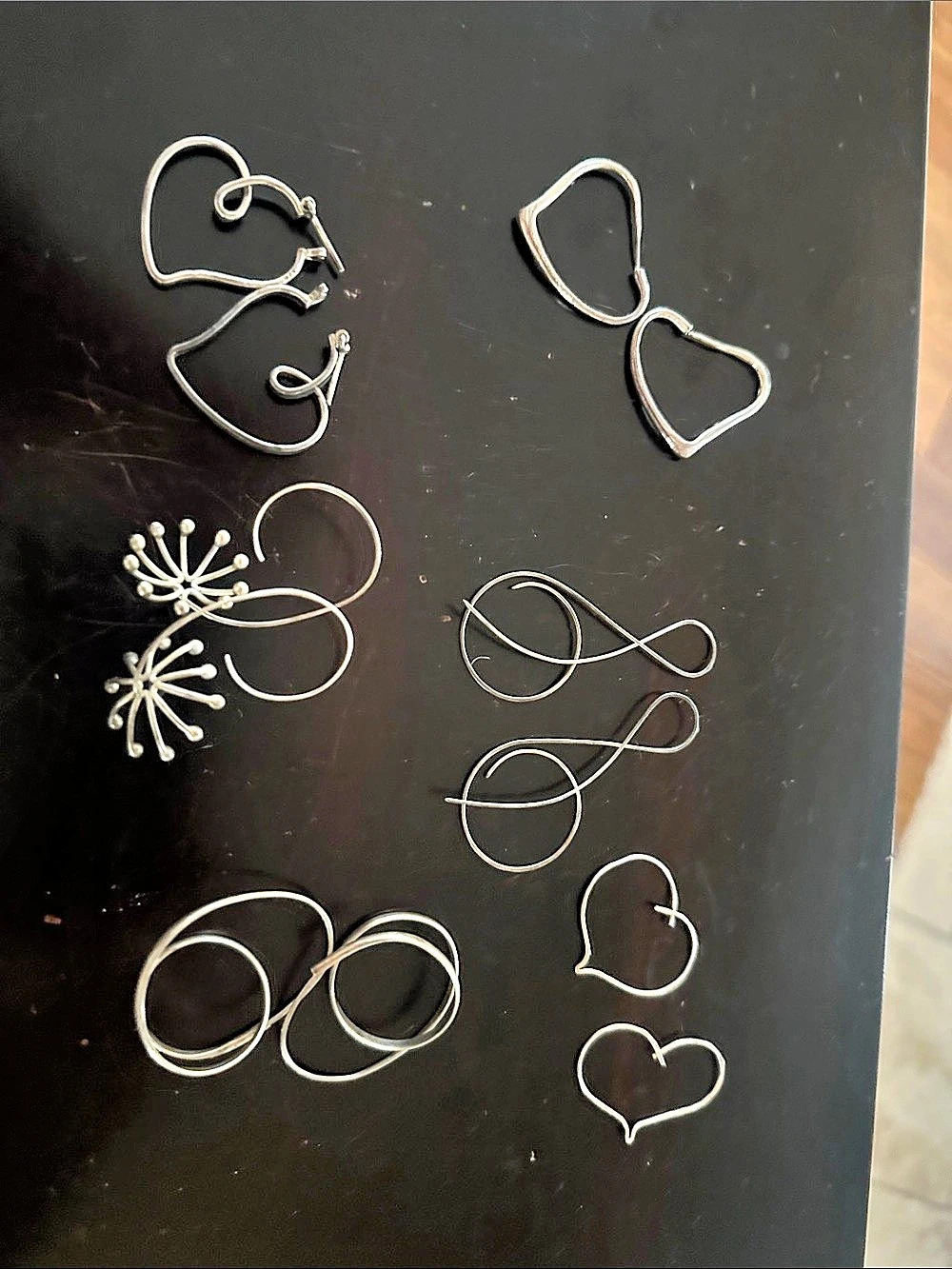 Lot of fine wire earrings